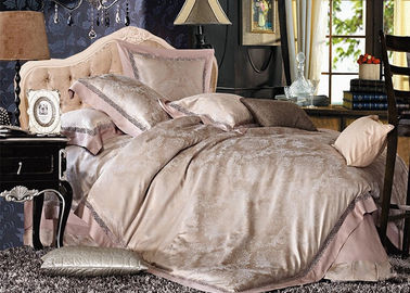 Постельные принадлежности домашнего тканья Silk устанавливают свет - пурпуровые лоскутное одеяло/крышка Pillowcase/Duvet