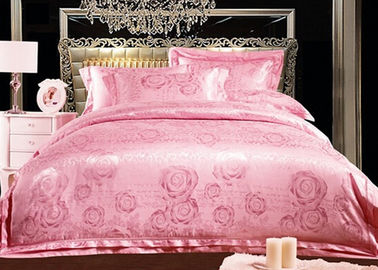 Розовые постельные принадлежности лоскутного одеяла устанавливают короля Размера Ферзя Размера Выполненный на заказ постельных принадлежностей Tencel